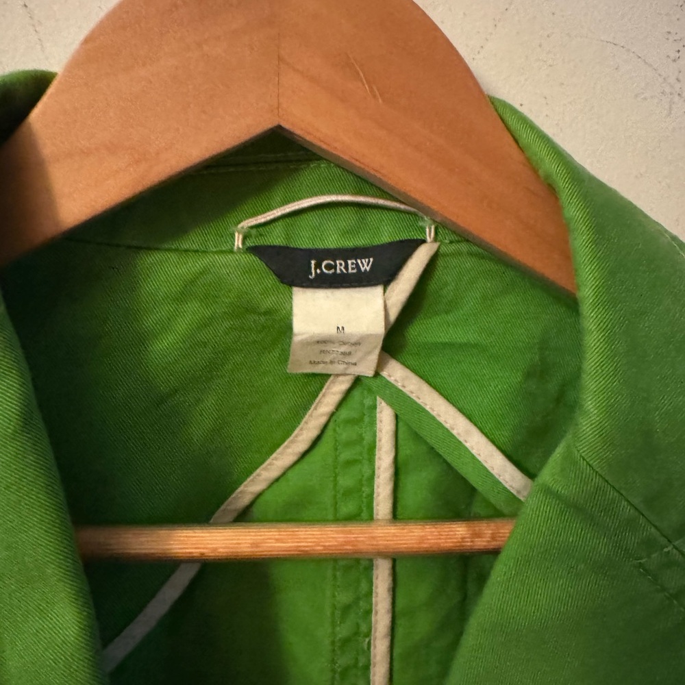 J. Crew Green Blazer with Structured Shoulders - Picture 2 of 4